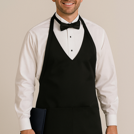 Lupello Lüks Siyah Servis Önlüğü – Profesyonel Garson ve Restoran Kullanımı İçin Premium Apron